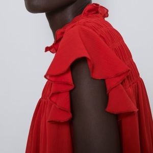 ZARA BLOUSE WITH ELASTIC GATHERING